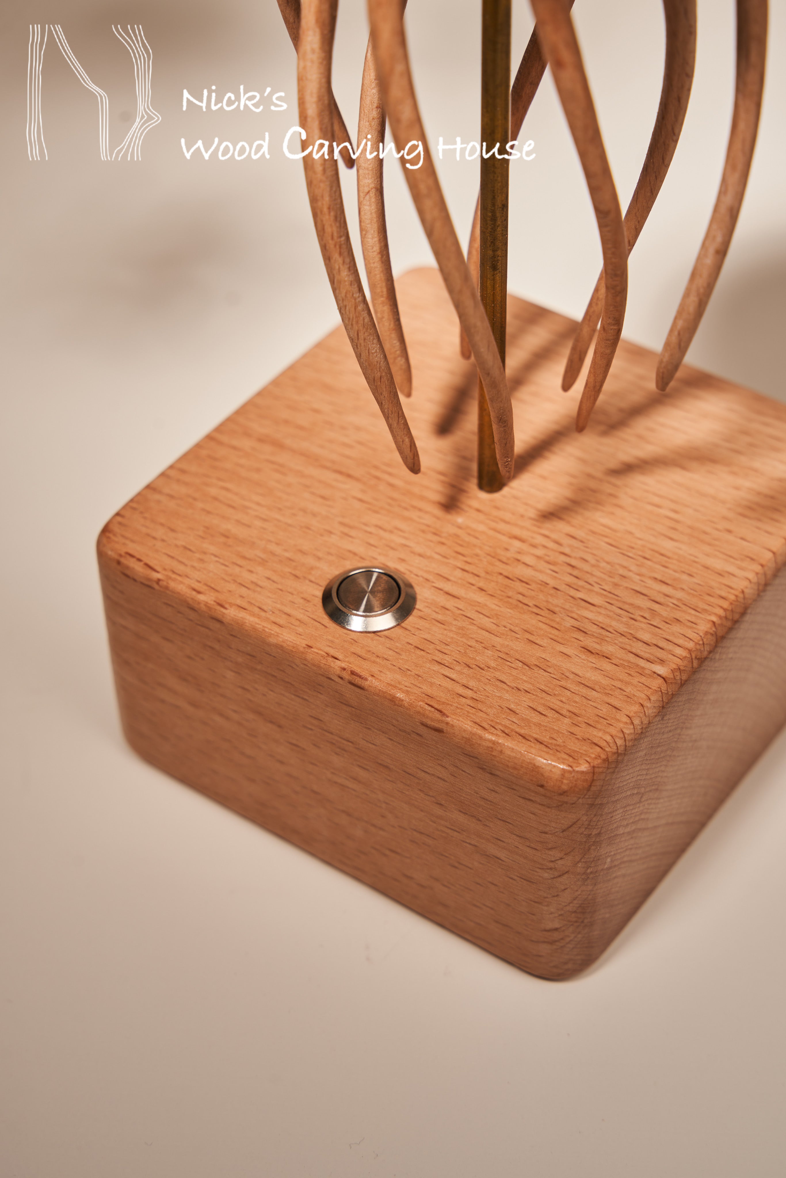 Handcrafted Wooden Jellyfish Automaton