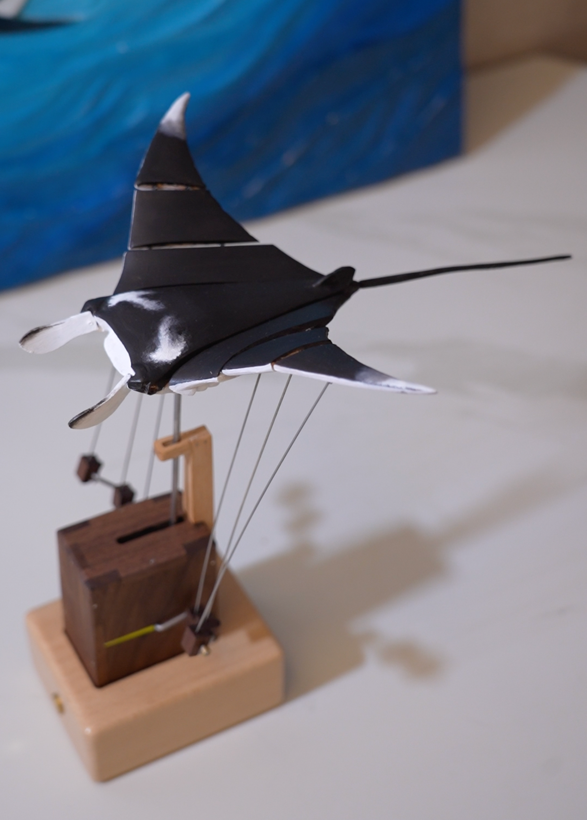 Hand-Painted Manta Ray Automaton