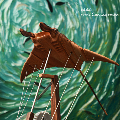 Handcrafted Manta Ray Automaton