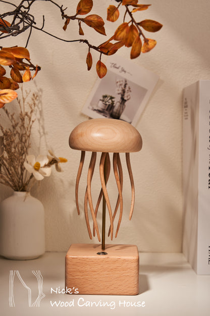 Handcrafted Wooden Jellyfish Automaton