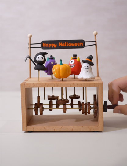 Handmade Wooden Halloween Automaton