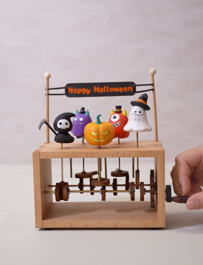 Handmade Wooden Halloween Automaton