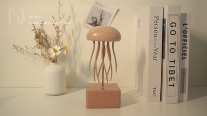Handcrafted Wooden Jellyfish Automaton